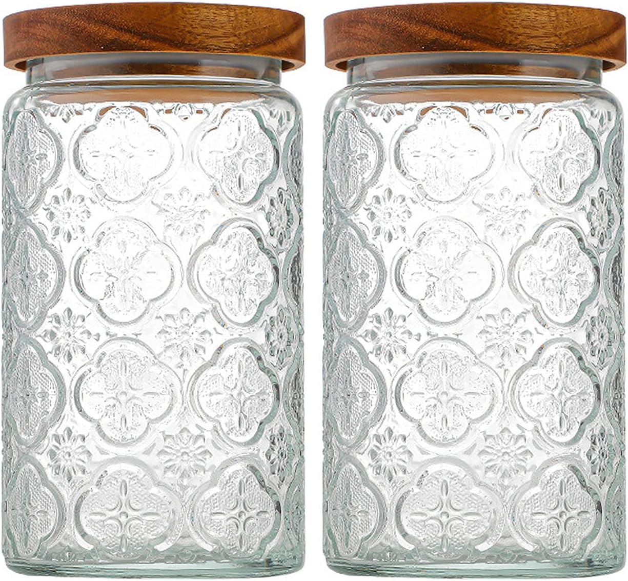 Food Storage Kitchen - 35oz/1000ml Glass Storage Jars with Nature