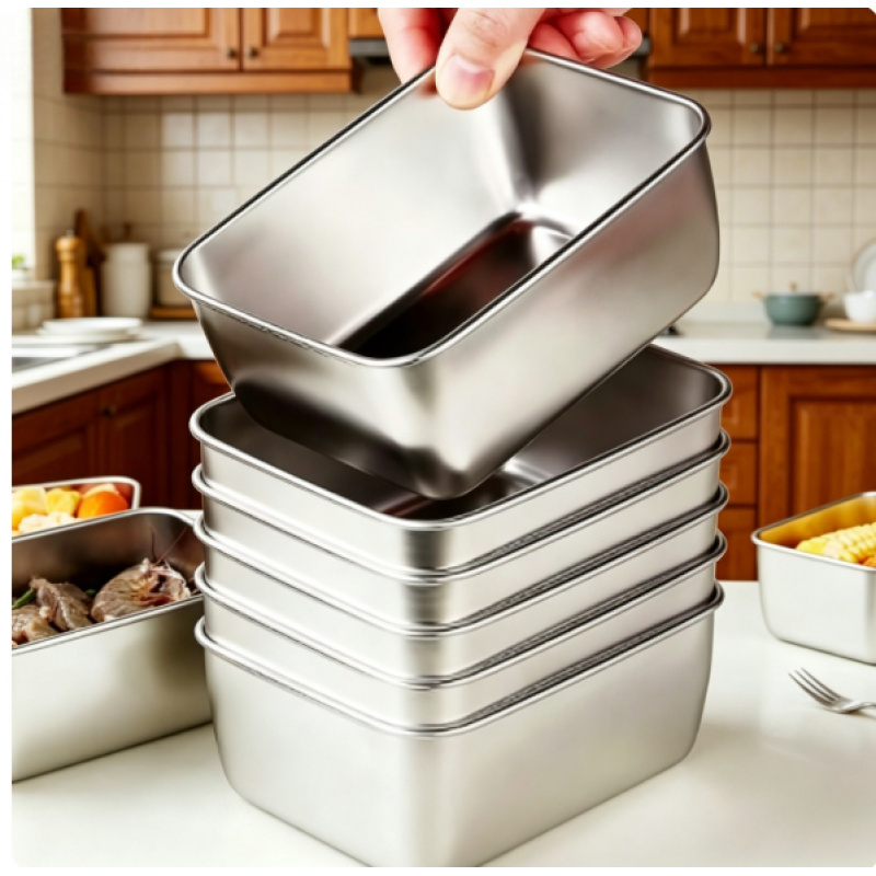 Food Storage Lunch Box - Leakproof Stackable Stainless Steel Food Container