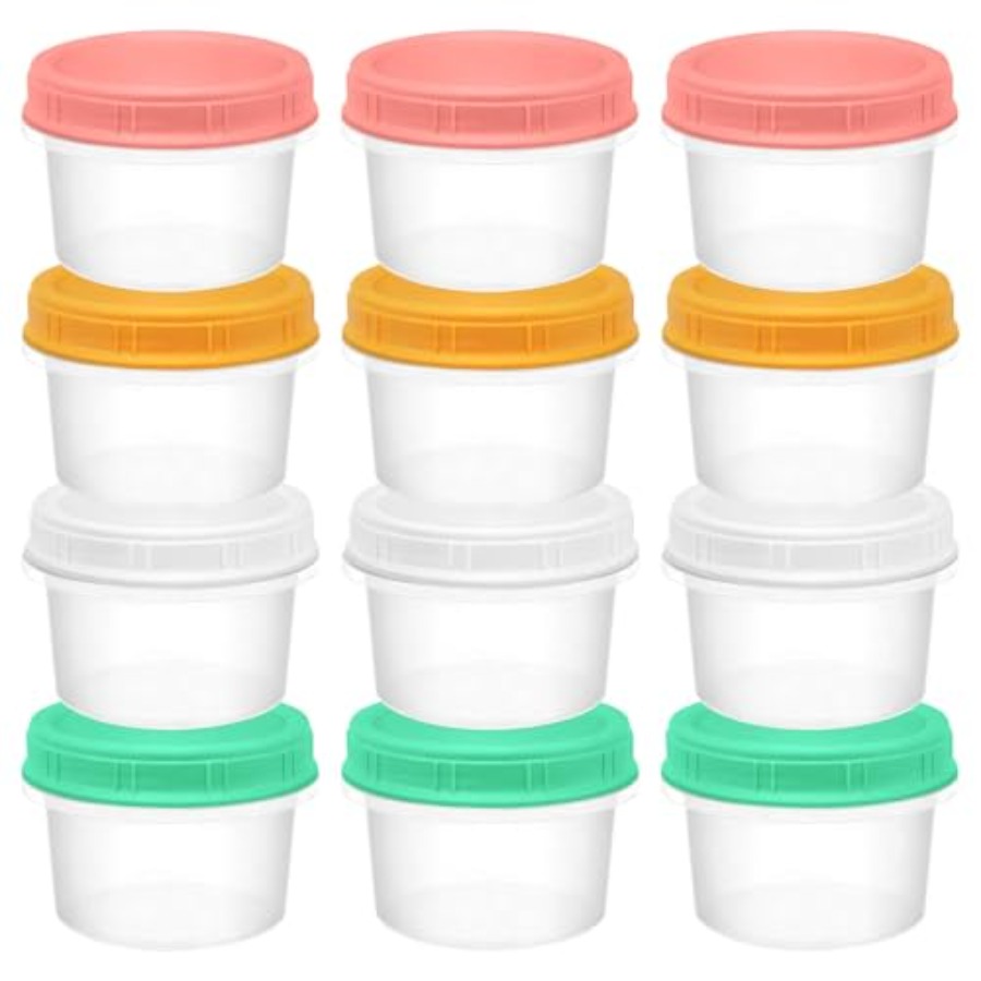 Food Storage Freezer Containers - 12 Pack Freezer Containers with Screw