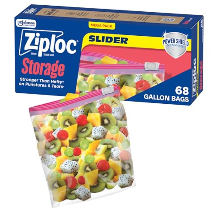 Food Storage Technology - Gallon Food Storage Slider Bags, Power