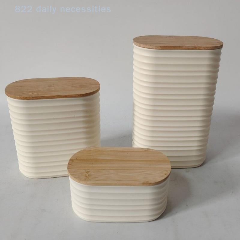 Food Storage Jars With Wooden Lids - Wooden Efficient Pantry Storage And Lid