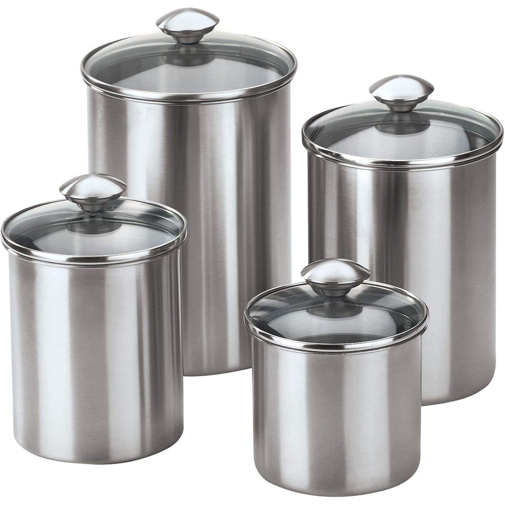 Food Storage Small - 4-Piece Stainless Steel Food Storage Container