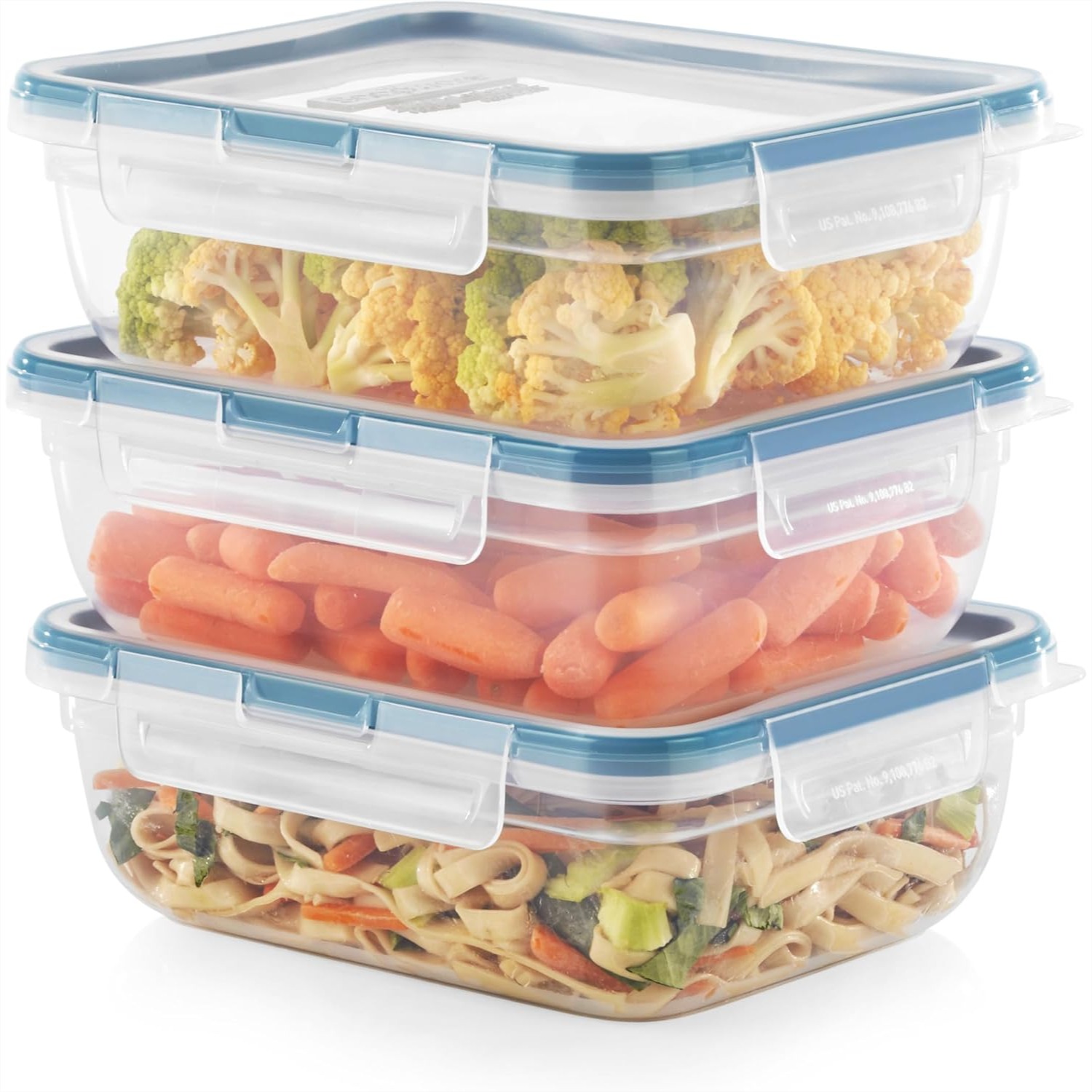 Food Storage Freezer Containers - Plastic Food Storage Containers Set 3-Pack