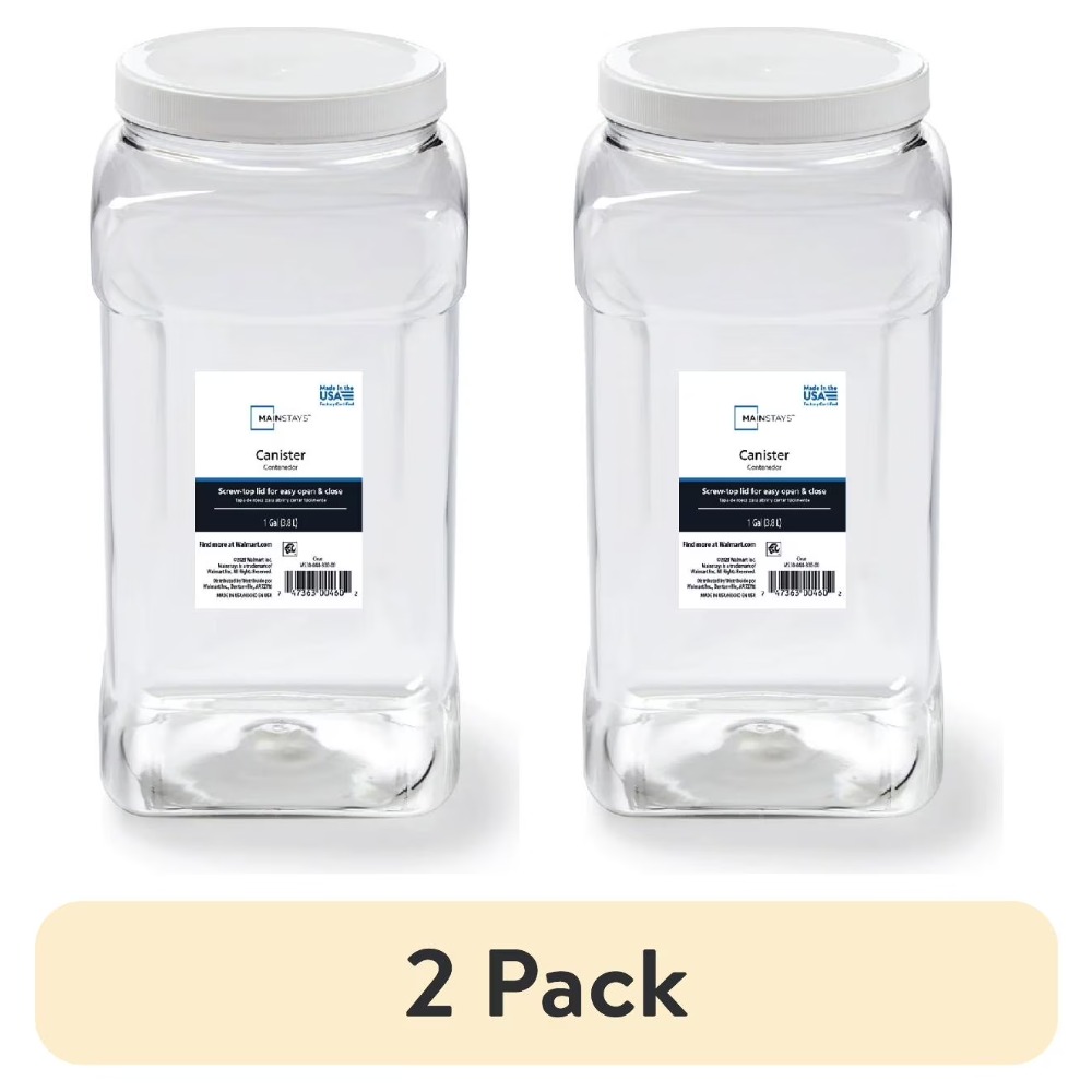 Food Storage Quart Containers - 2 Pack 4 Quart Clear Plastic