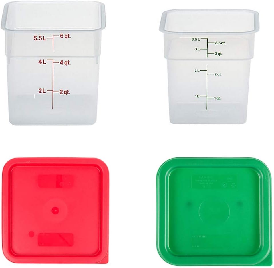 Food Storage Quart Containers - Containers With Lids - 4 Quart