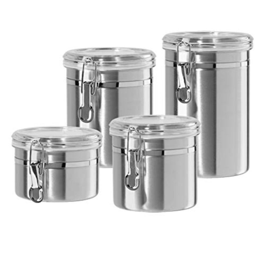 Food Storage Kitchen - Set of 4 Stainless Steel Kitchen
