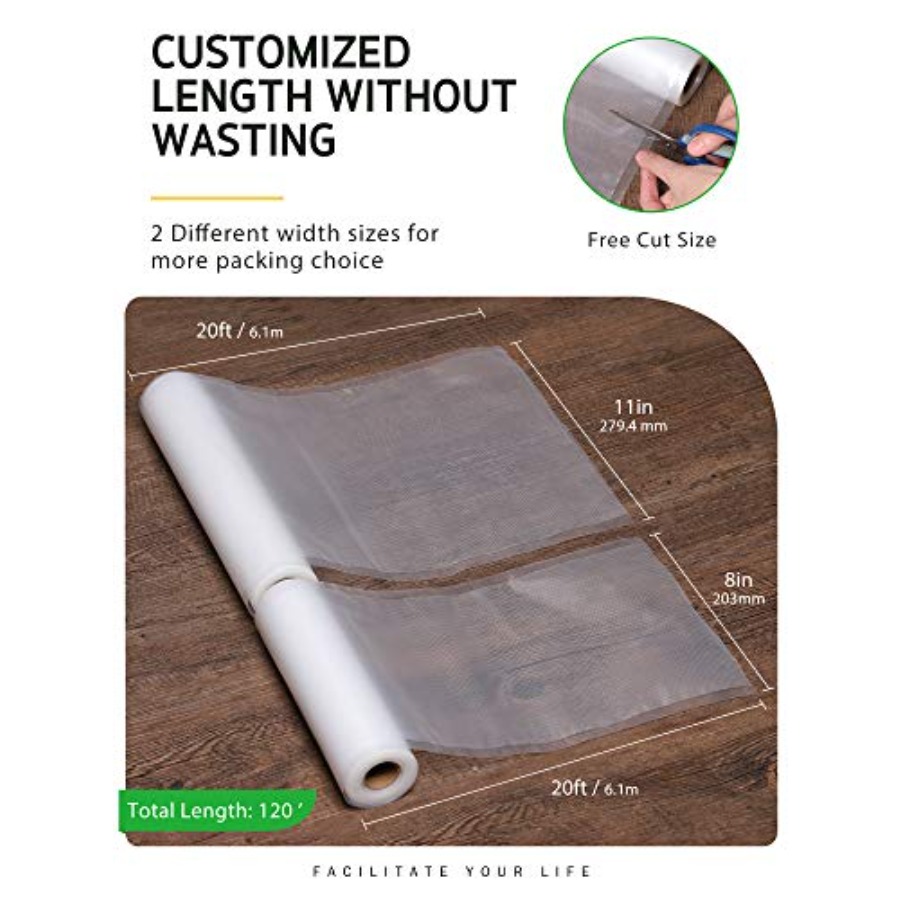 Vacuum Sealer Bags, 6 Pack 3 R - Food Storage Reusable Bags のレビューと価格