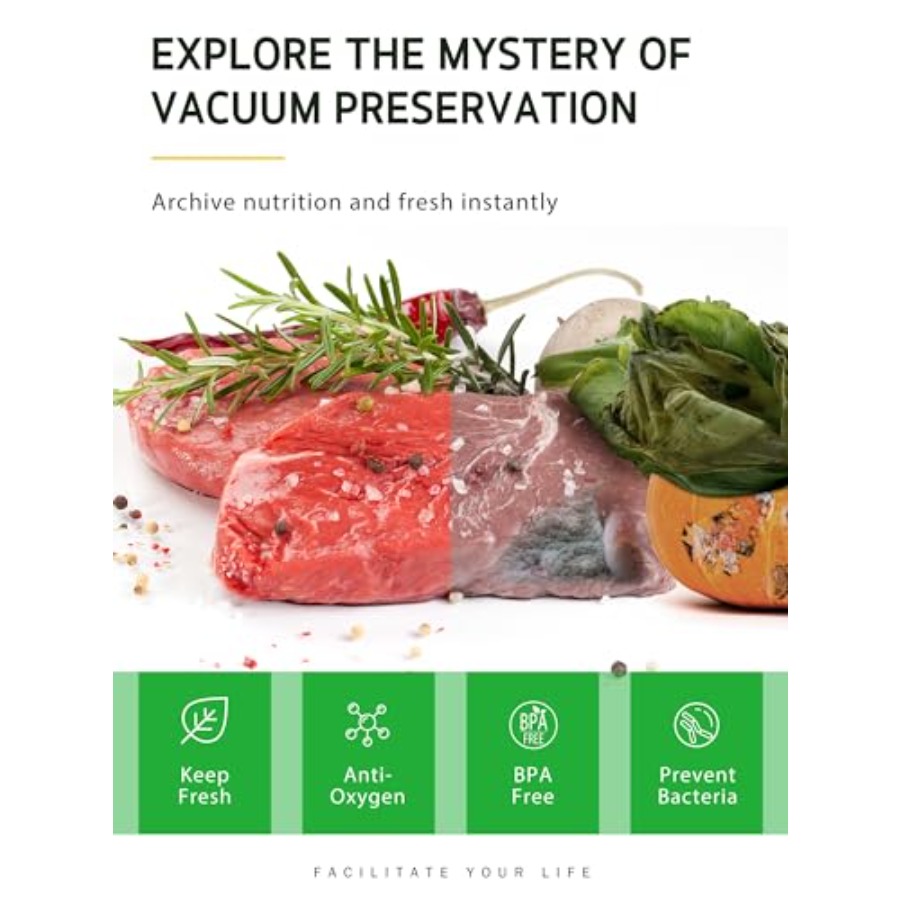 Vacuum Sealer Bags, 6 Pack 3 R - Food Storage Reusable Bags のレビューと価格