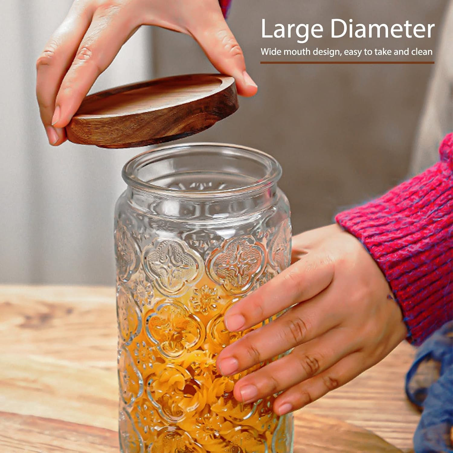 35oz/1000ml Glass Storage Jars - Food Storage Kitchen のレビューと価格