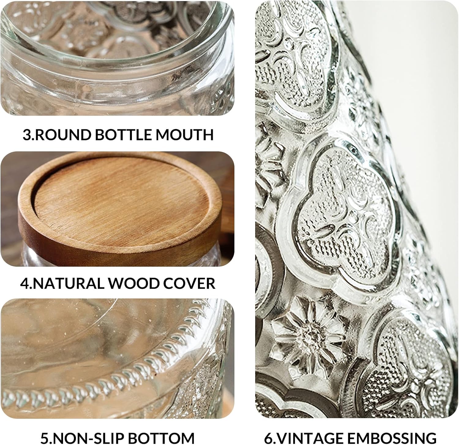 35oz/1000ml Glass Storage Jars - Food Storage Kitchen のレビューと価格