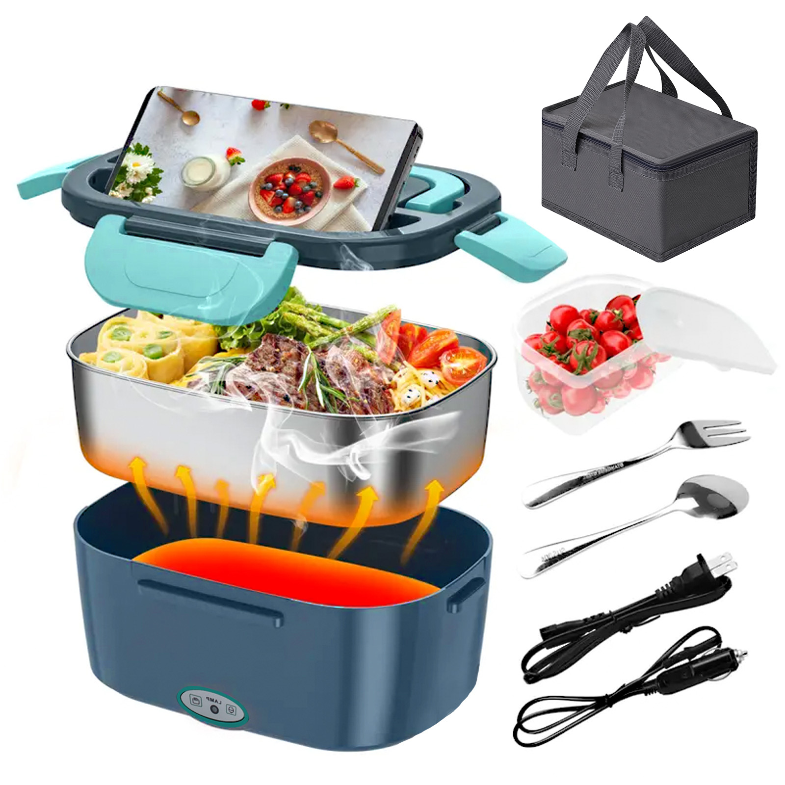 100W Electric Heating Lunch Bo - Portable Food Warmer のレビューと価格