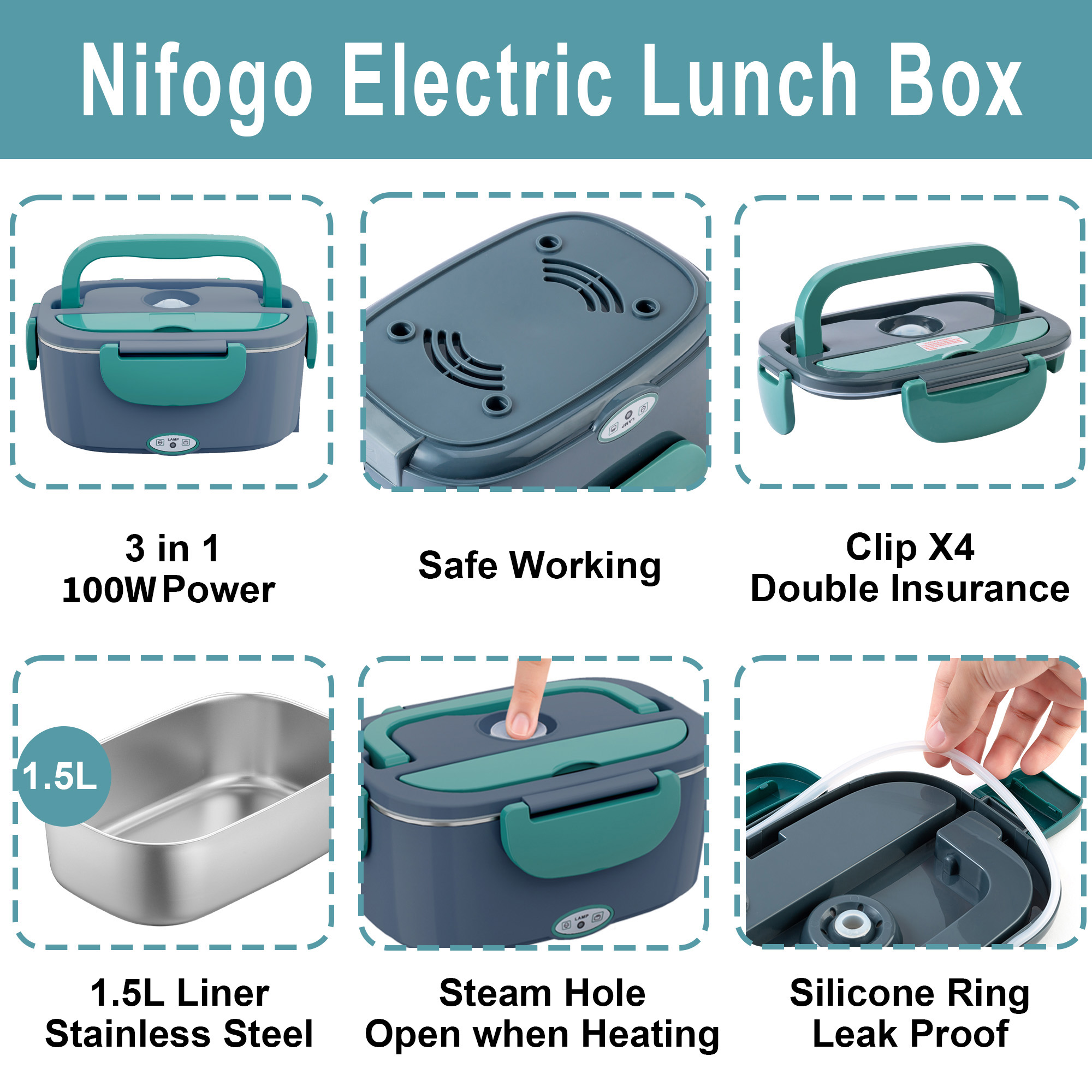 100W Electric Heating Lunch Bo - Portable Food Warmer のレビューと価格