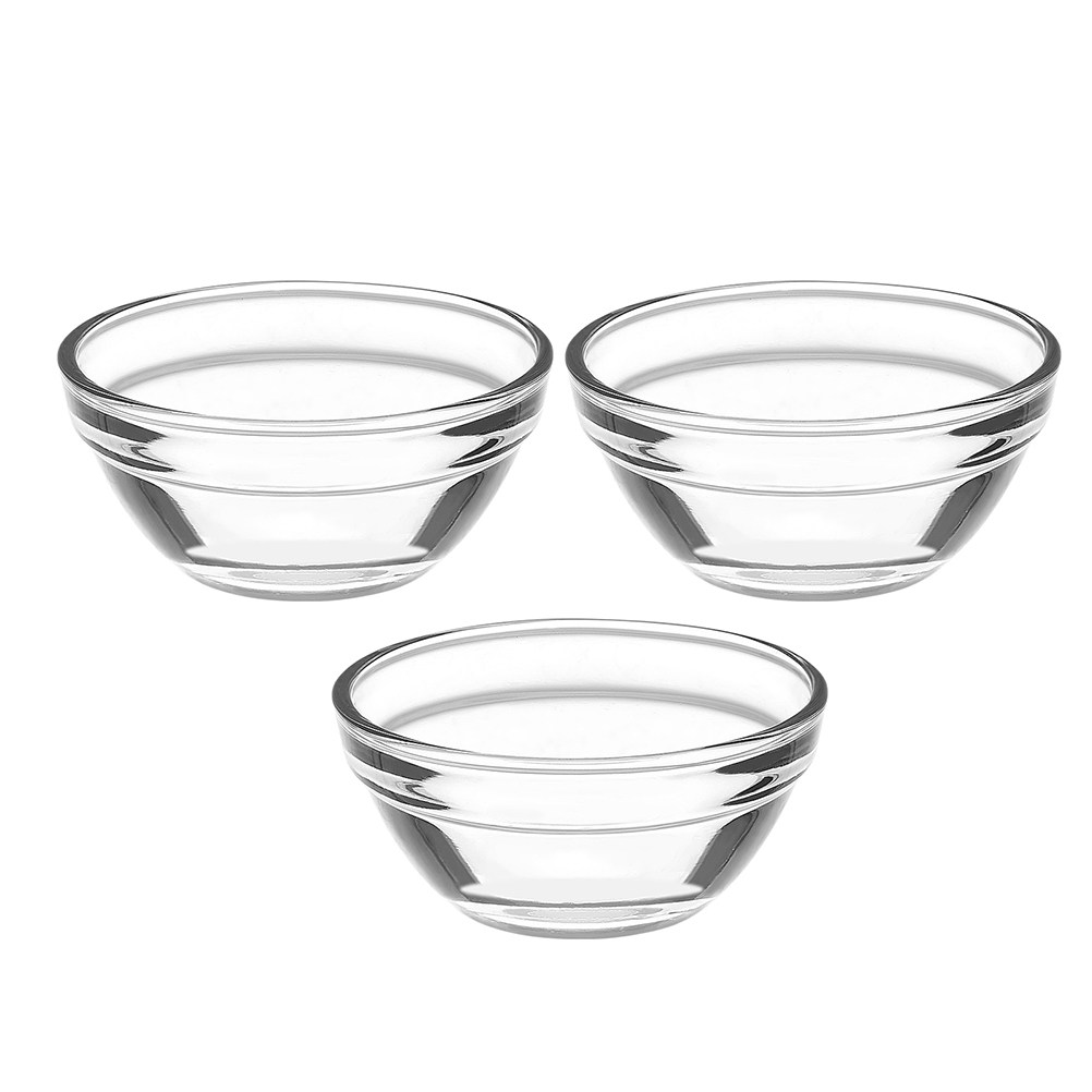 3Pcs Small Glass Bowls Set Cle - Food Storage Small のレビューと価格