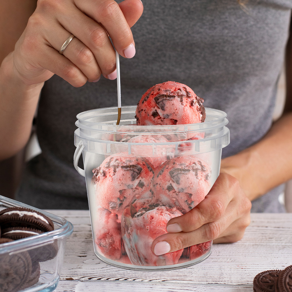 Ice Cream Buckets with Lids Co - Food Storage Freezer Containers のレビューと価格