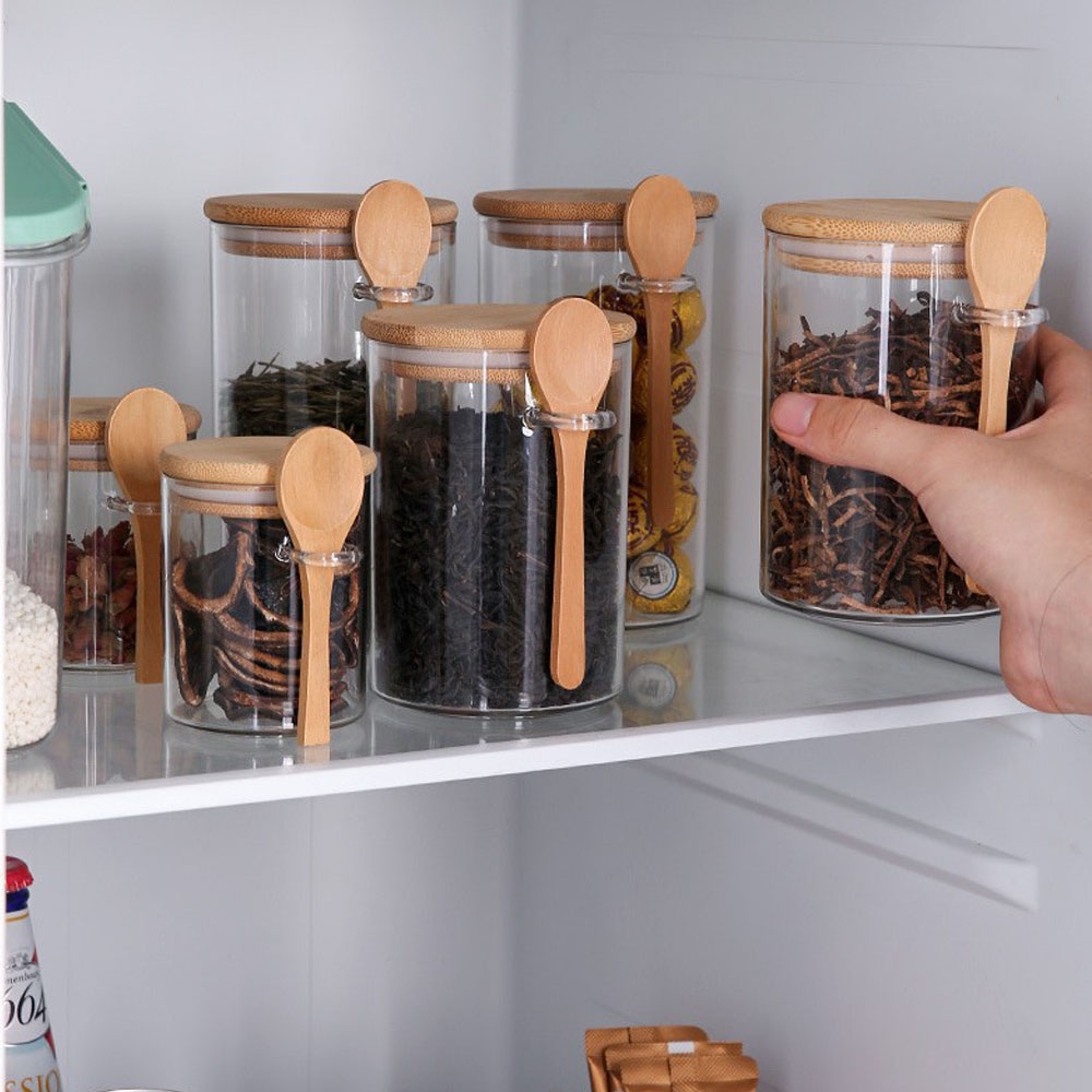 Airtight Food Storage Plastic  - Food Storage Jars With Wooden Lids のレビューと価格