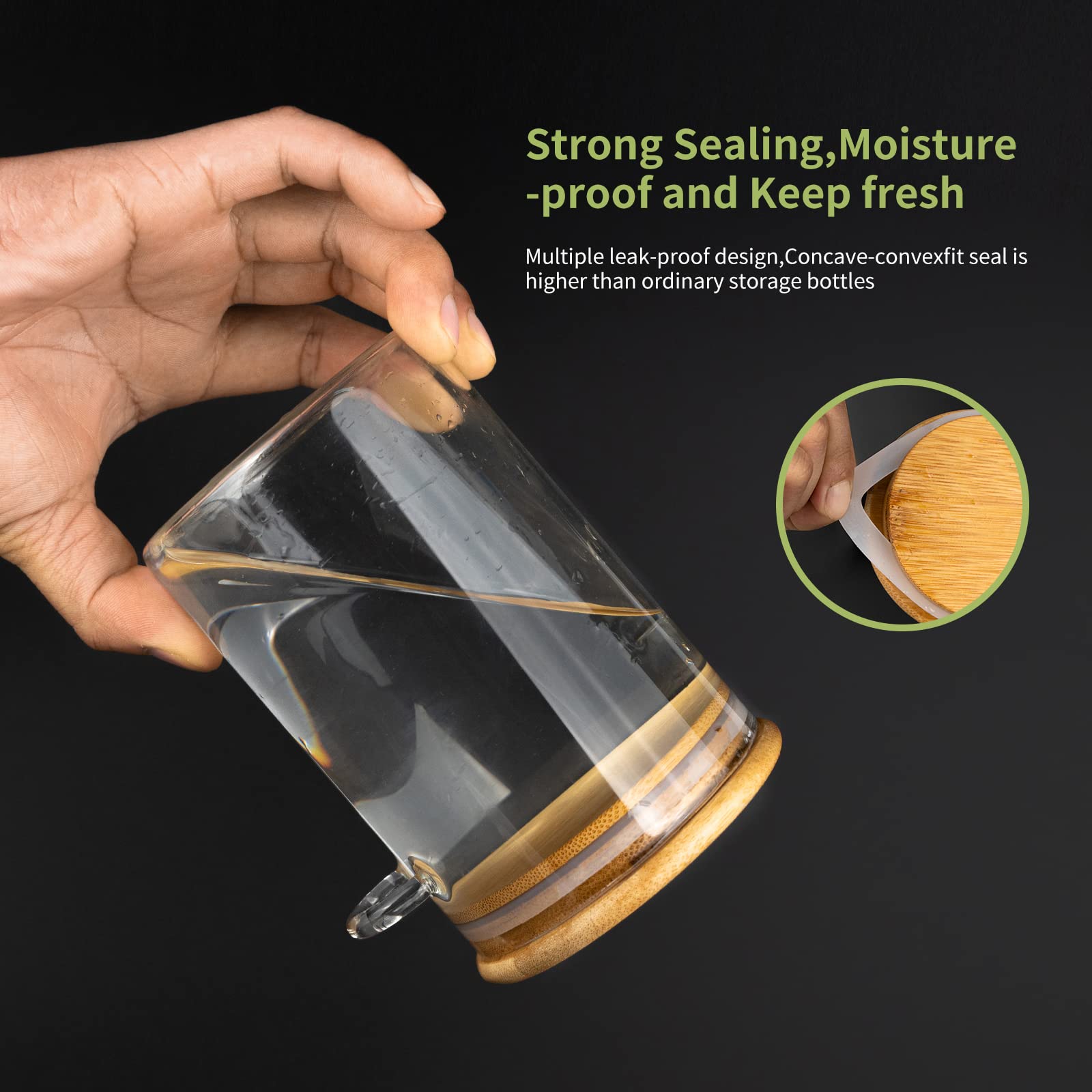 Airtight Food Storage Plastic  - Food Storage Jars With Wooden Lids のレビューと価格