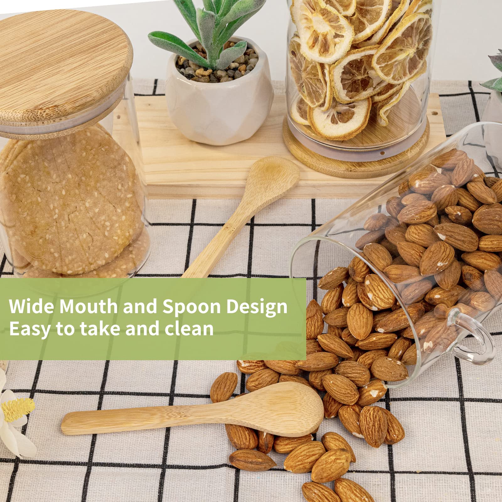 Airtight Food Storage Plastic  - Food Storage Jars With Wooden Lids のレビューと価格