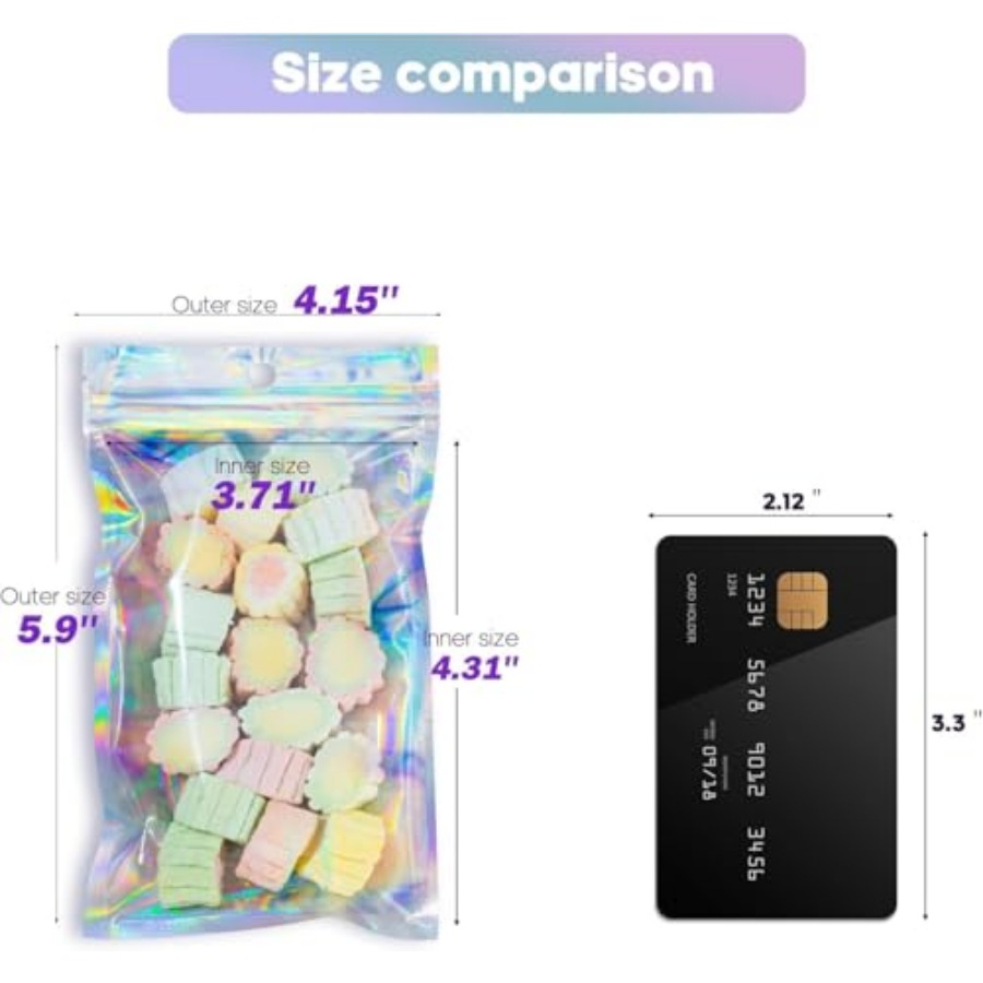 00Pcs Holographic Resealable B - Food Storage Small のレビューと価格