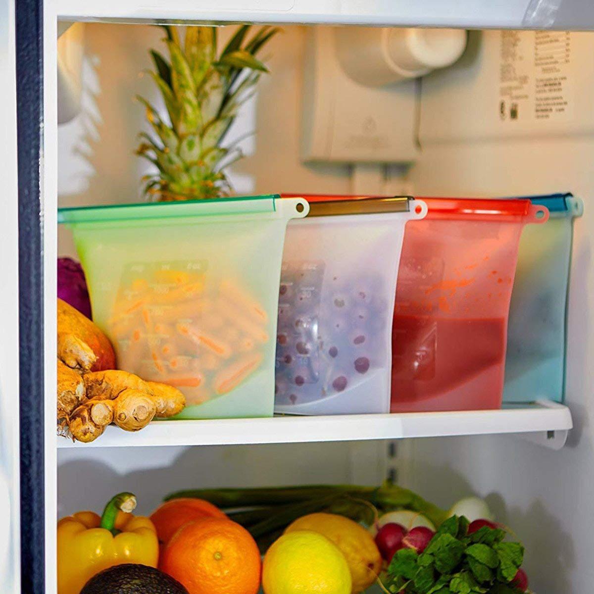 5pcs Silicone Food Storage Con - Food Storage Reusable Bags のレビューと価格