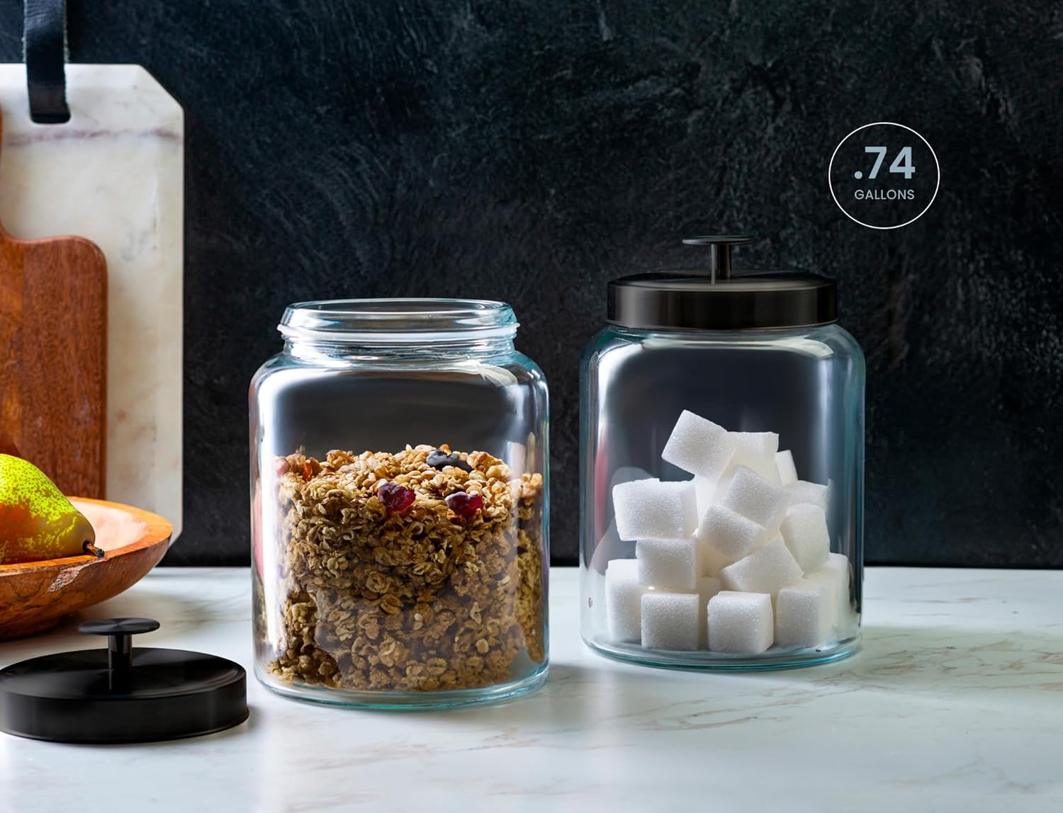 Glass Kitchen Canister Set, Fo - Food Storage Kitchen のレビューと価格