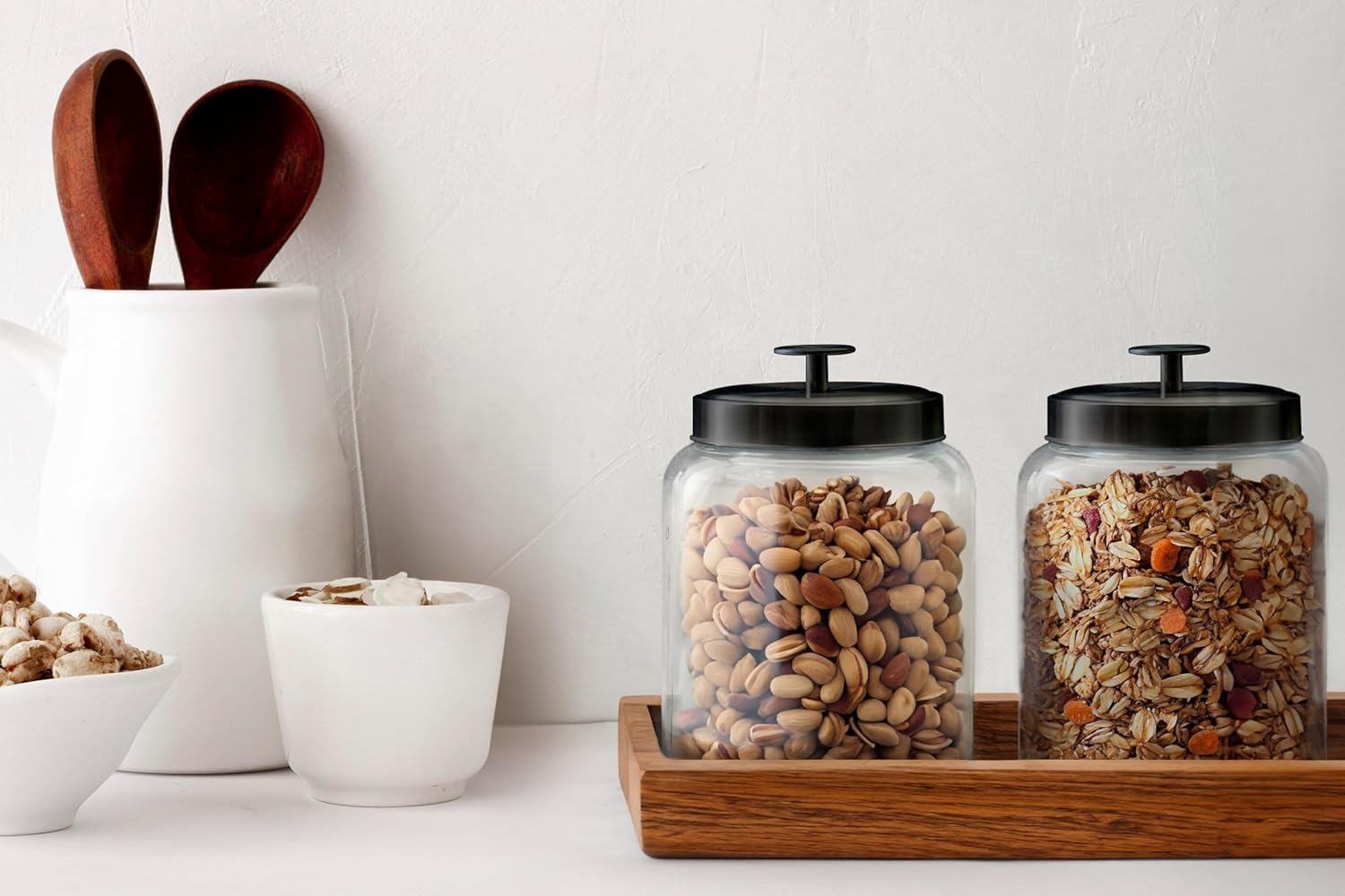 Glass Kitchen Canister Set, Fo - Food Storage Kitchen のレビューと価格