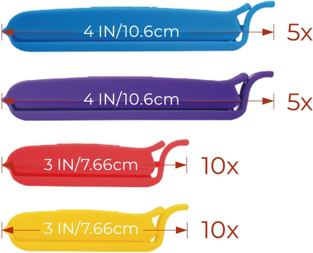 32 Pack Bag Sealing Clips, 3 & - Food Storage Reusable Bags のレビューと価格