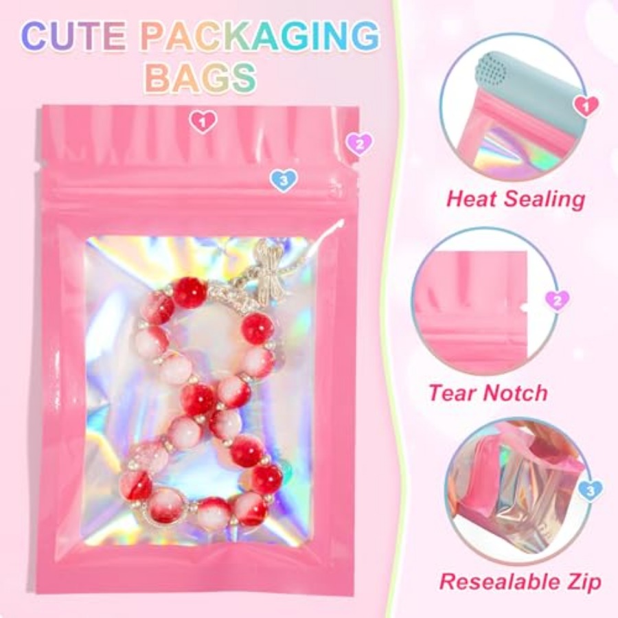 00 Pcs Pink Smell Proof Mylar  - Food Storage Bag のレビューと価格