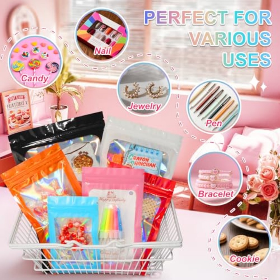 00 Pcs Pink Smell Proof Mylar  - Food Storage Bag のレビューと価格