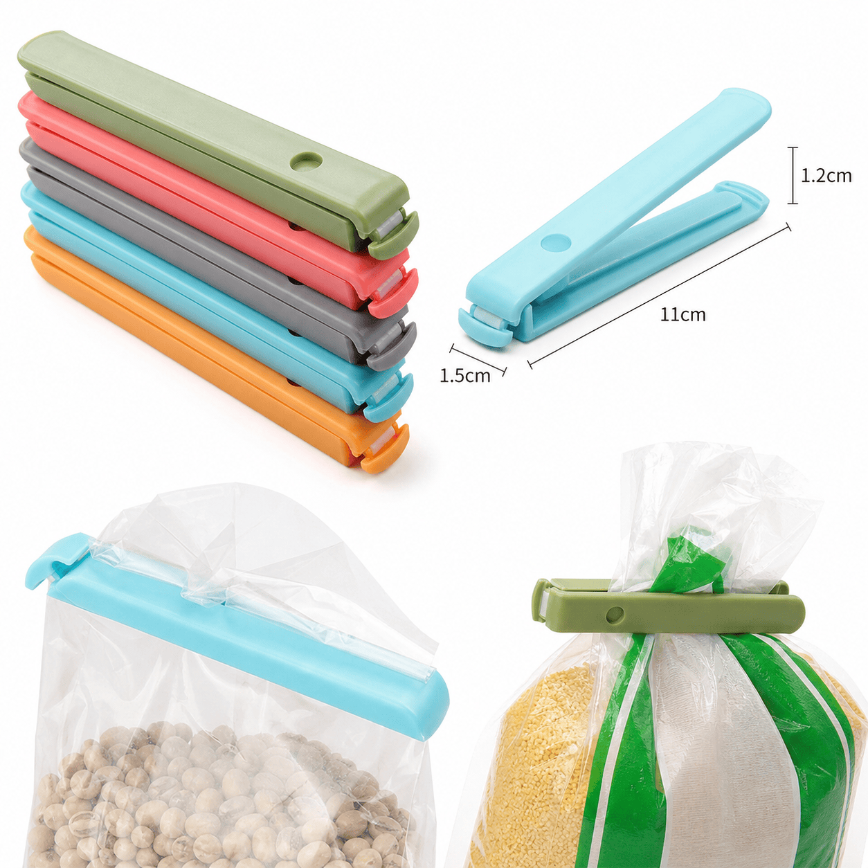 5 pcs Plastic Bag Sealing Clip - Food Storage Reusable Bags のレビューと価格