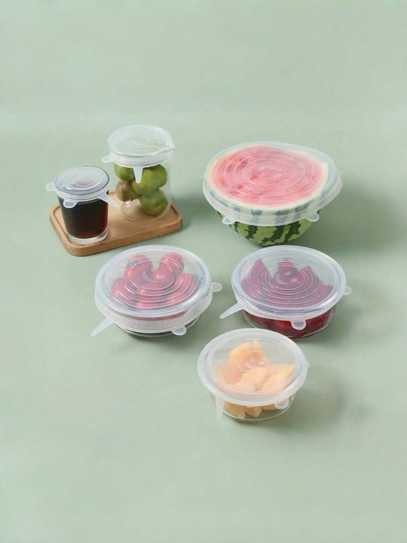 6pcs/Set Silicone Elastic Lids - Food Storage Bowls のレビューと価格