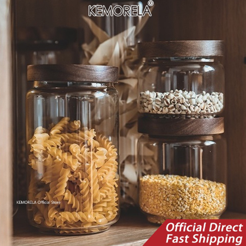 Wood Lid Glass Airtight Canist - Food Storage Jars With Wooden Lids のレビューと価格