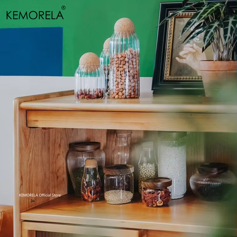 Wood Lid Glass Airtight Canist - Food Storage Jars With Wooden Lids のレビューと価格