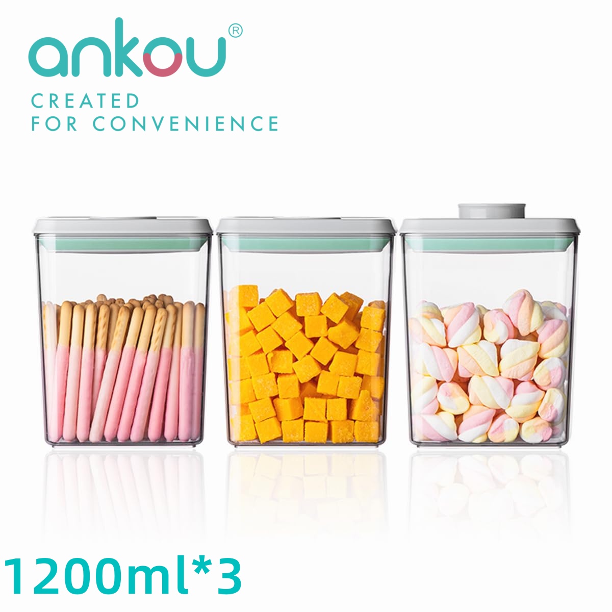 Ankou 3Pcs 1.2L Pop Airtight F - Food Storage Kitchen のレビューと価格