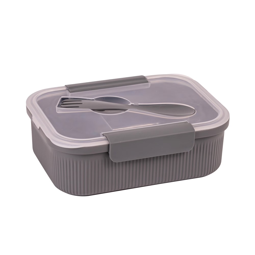Large Gray 42oz Rectangle Bent - Food Storage Lunch Box のレビューと価格