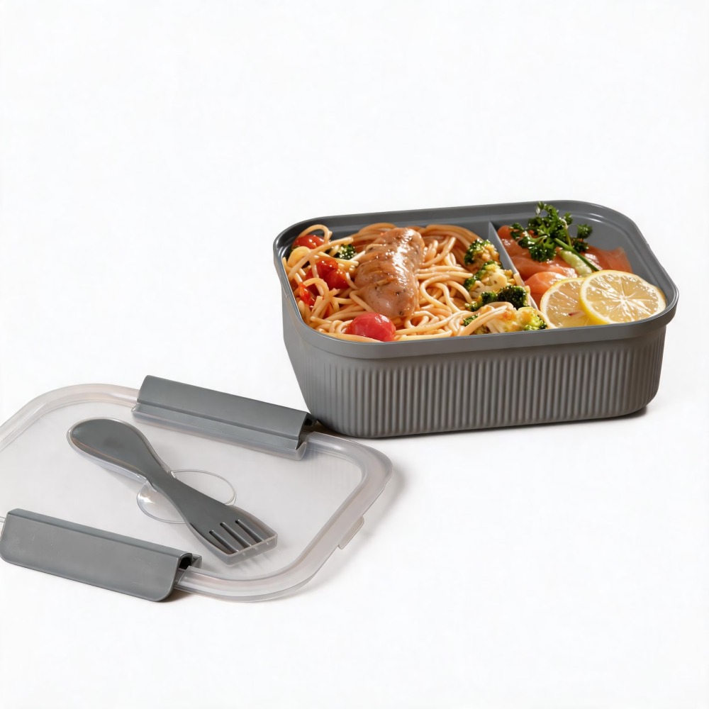 Large Gray 42oz Rectangle Bent - Food Storage Lunch Box のレビューと価格