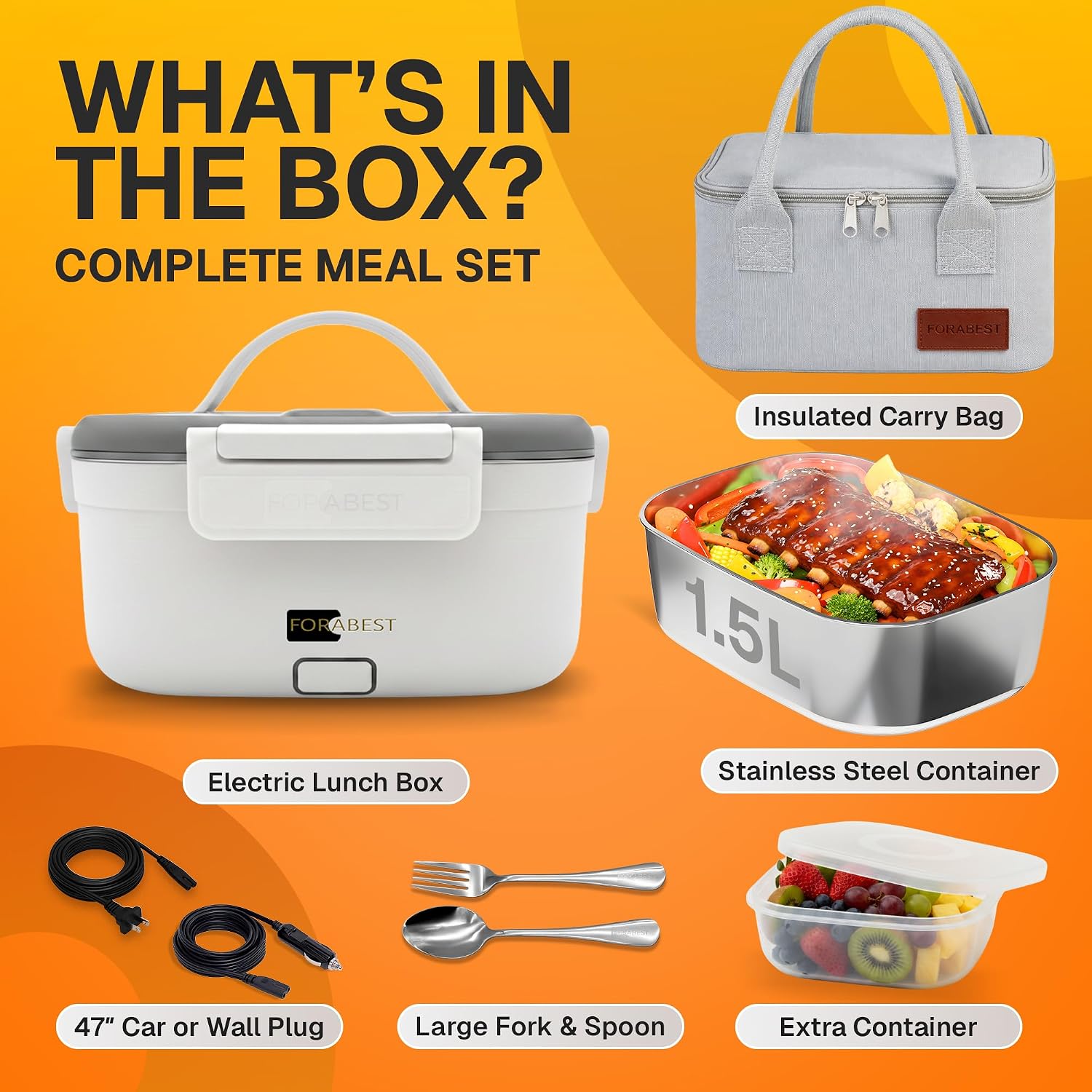 Torvani Store FORABEST Heated  - Portable Food Warmer のレビューと価格