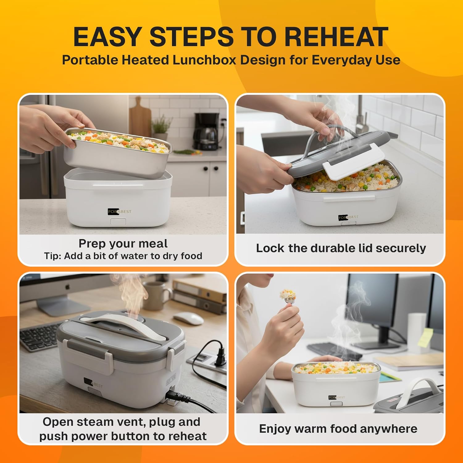 Torvani Store FORABEST Heated  - Portable Food Warmer のレビューと価格