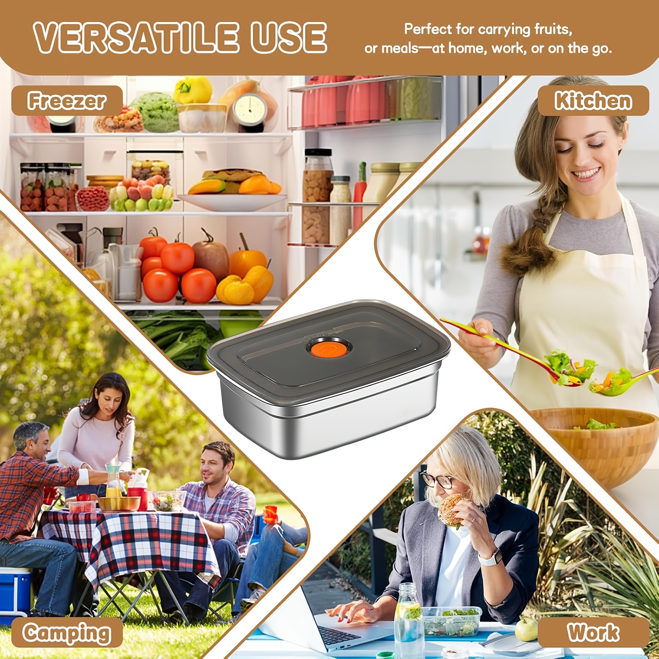 10-Piece Stainless Steel Food  - Food Storage Freezer Containers のレビューと価格