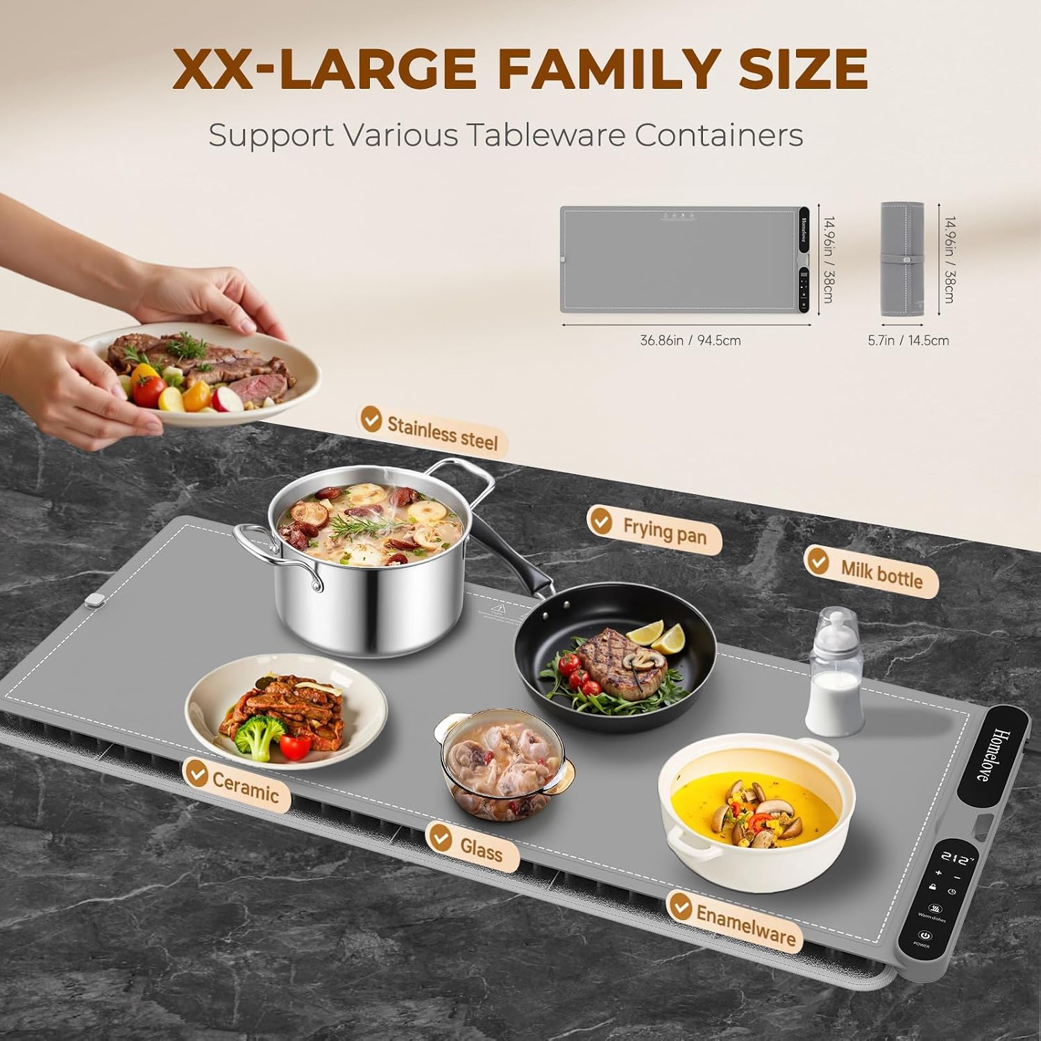 Electric Warming Tray with 7 T - Portable Food Warmer のレビューと価格