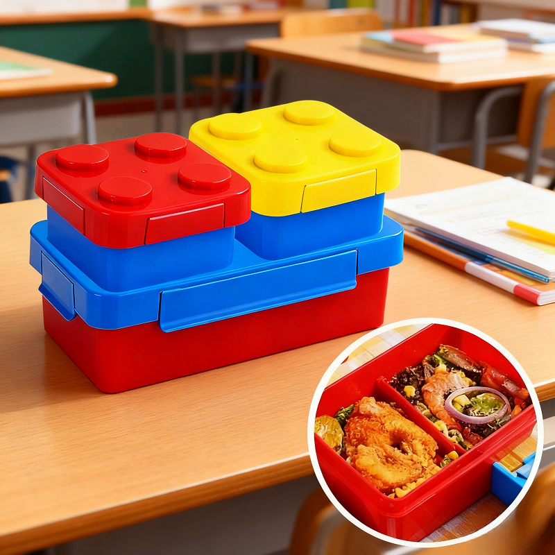 Kids DIY Building Blocks Lunch - Food Storage Building のレビューと価格
