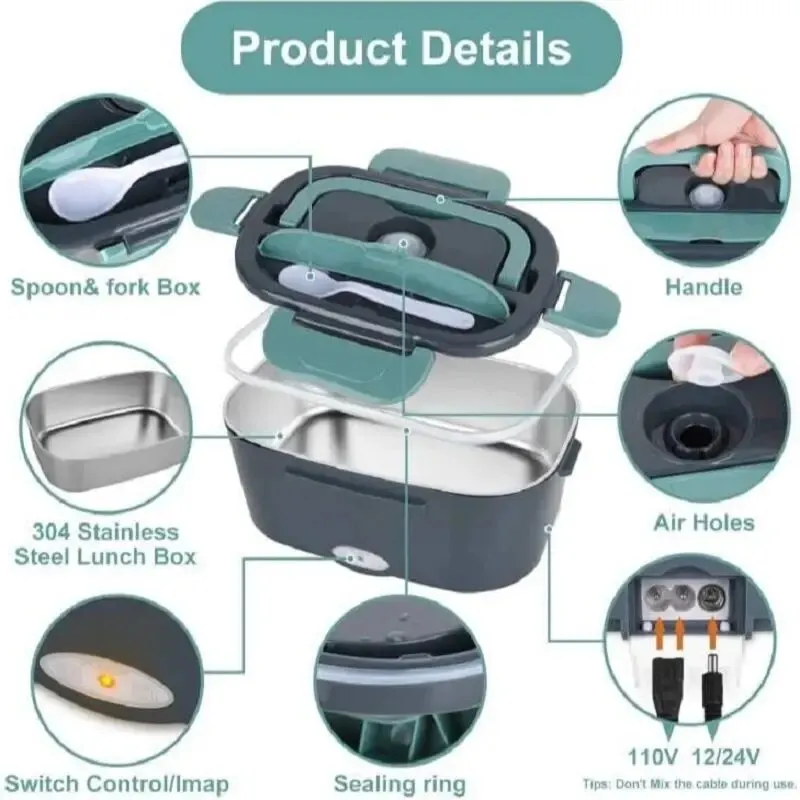 1.5L Portable Electric Lunch B - Portable Food Warmer のレビューと価格
