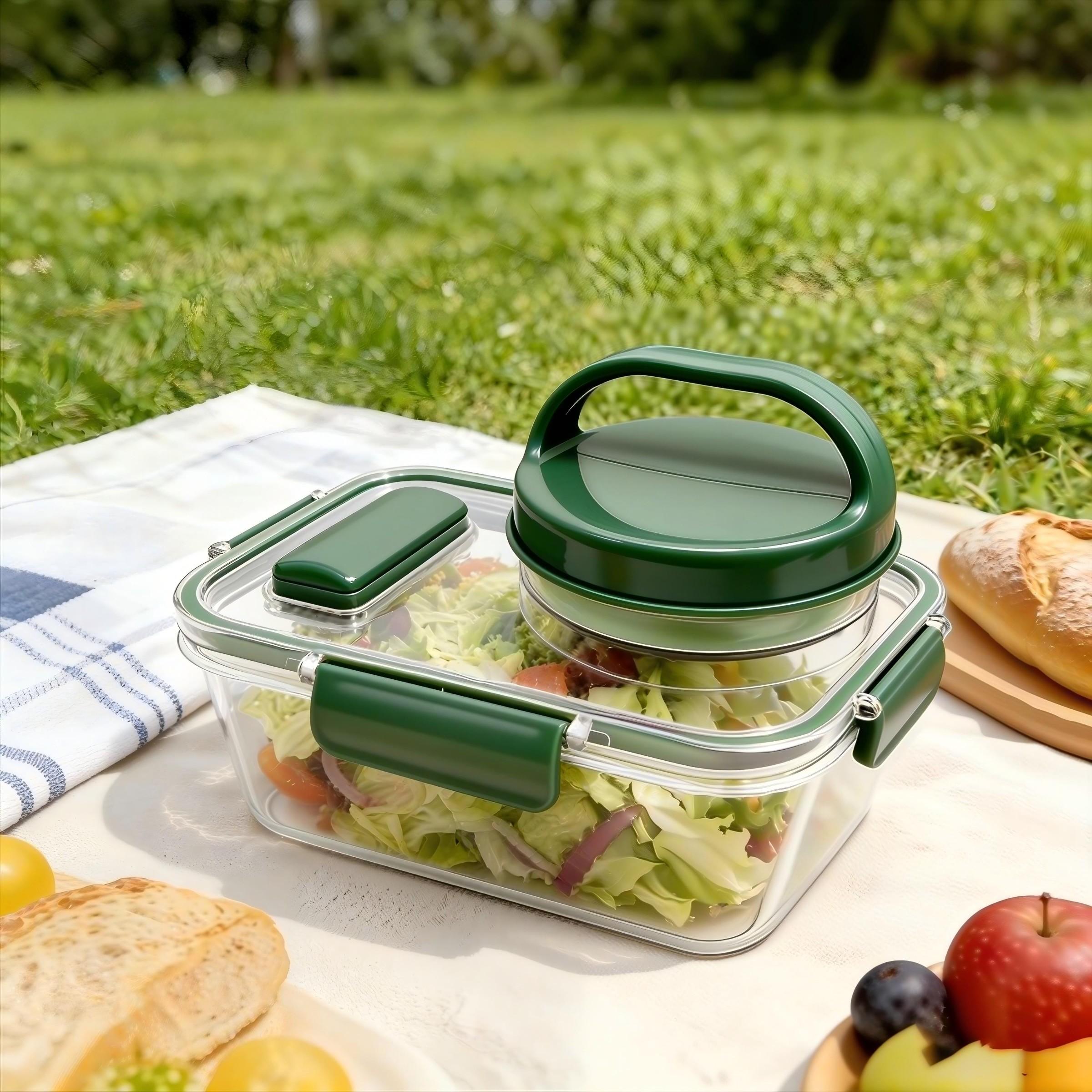 Portable Salad Bowl with Side  - Food Storage Lunch Box のレビューと価格