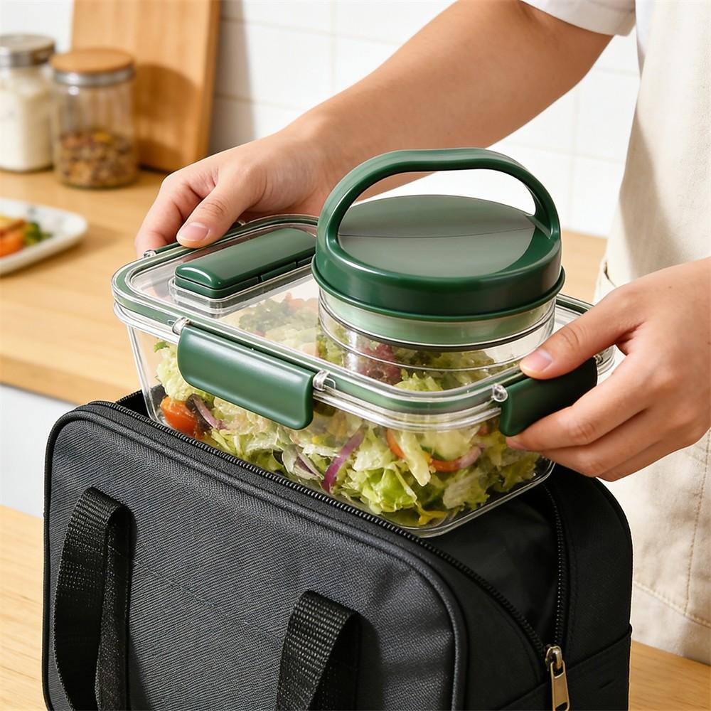 Portable Salad Bowl with Side  - Food Storage Lunch Box のレビューと価格