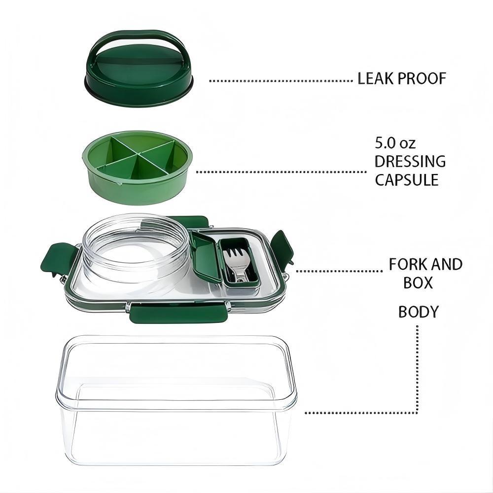 Portable Salad Bowl with Side  - Food Storage Lunch Box のレビューと価格
