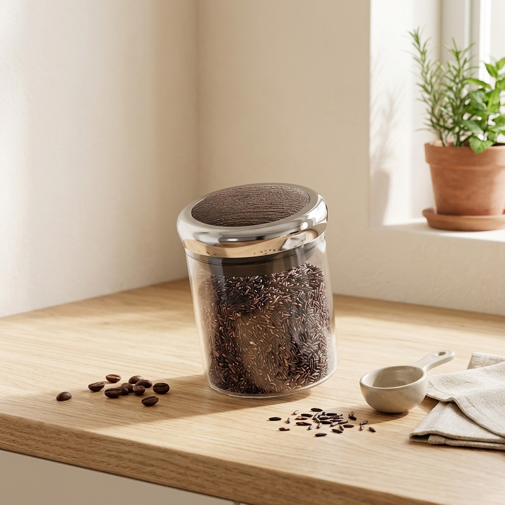 Coffee Bean Storage Jar With V - Food Storage Technology のレビューと価格