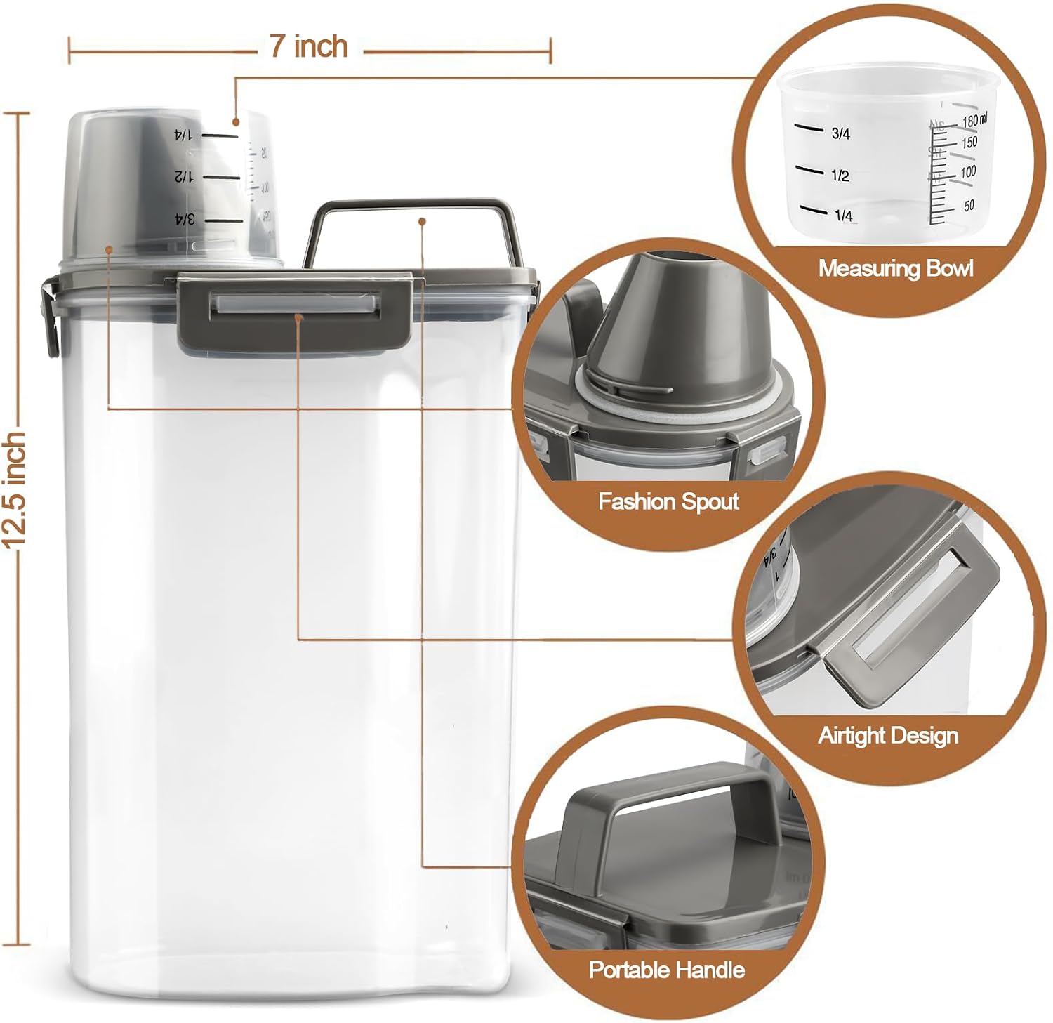 Upgraded Dog Food Storage Cont - Food Storage Small のレビューと価格