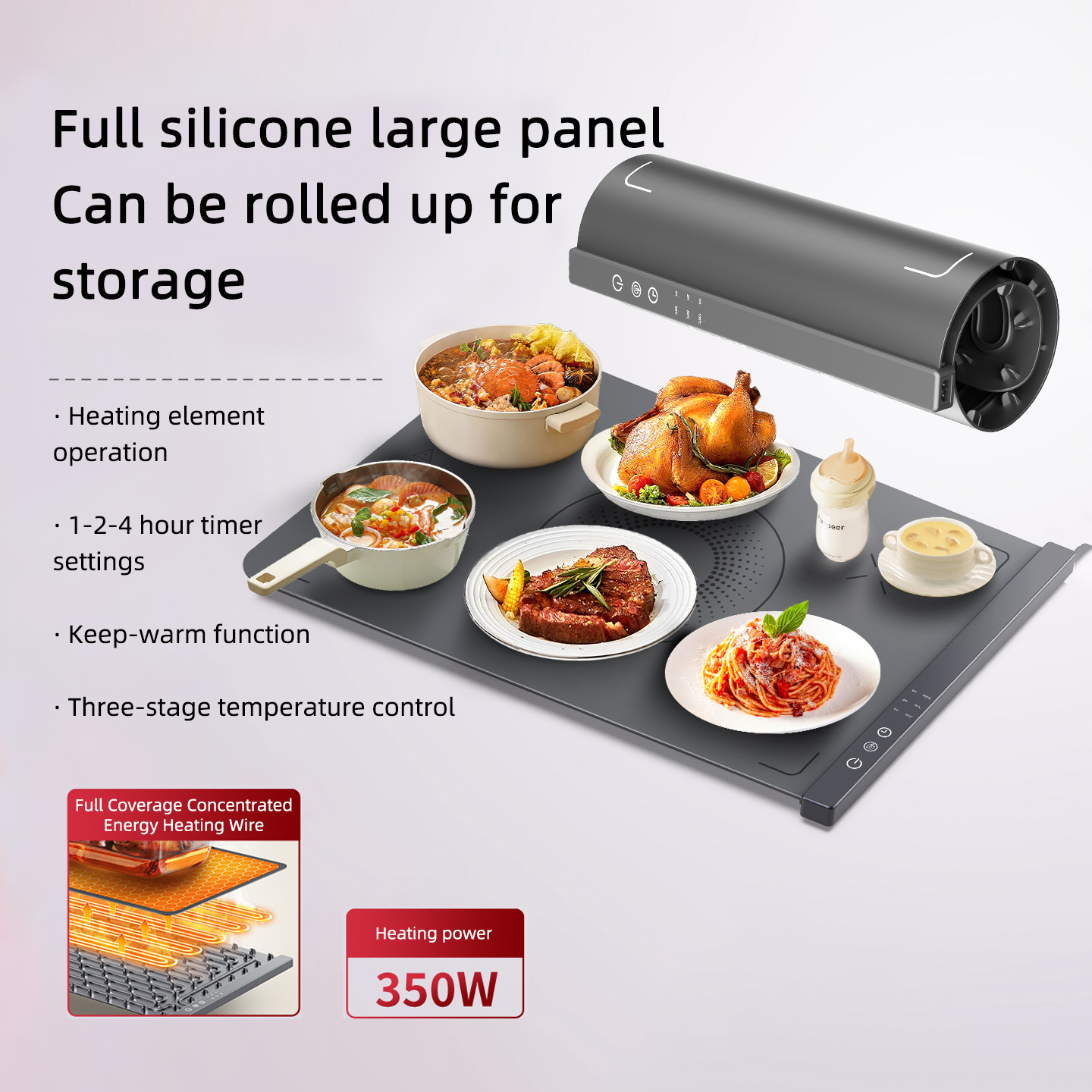 Foldable Food Warmer Mat Elect - Portable Food Warmer のレビューと価格