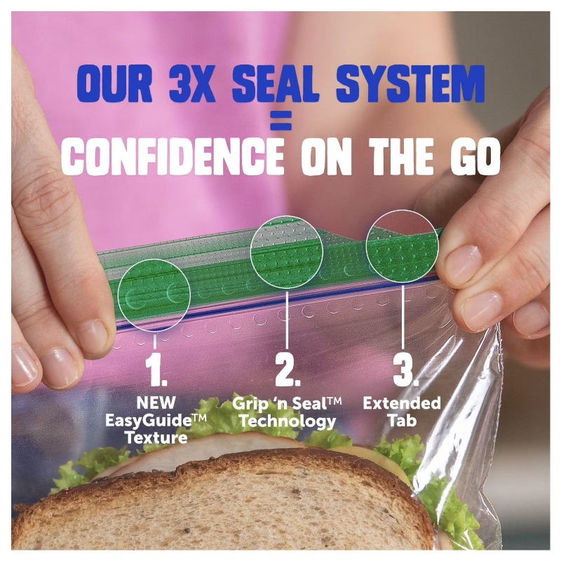 (3 pack) Brand XL Sandwich Bag - Food Storage Technology のレビューと価格