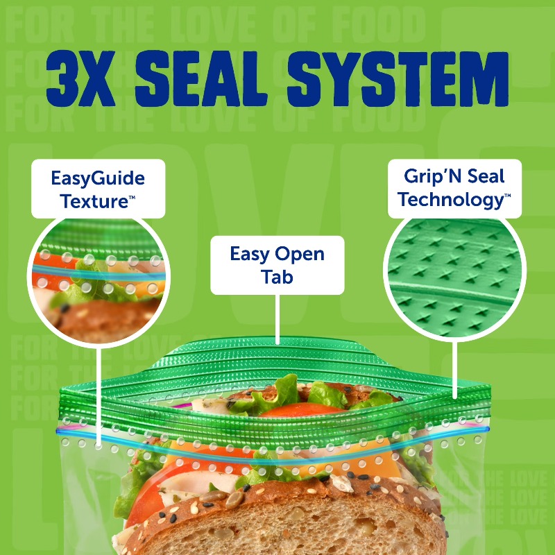 (3 pack) Brand XL Sandwich Bag - Food Storage Technology のレビューと価格