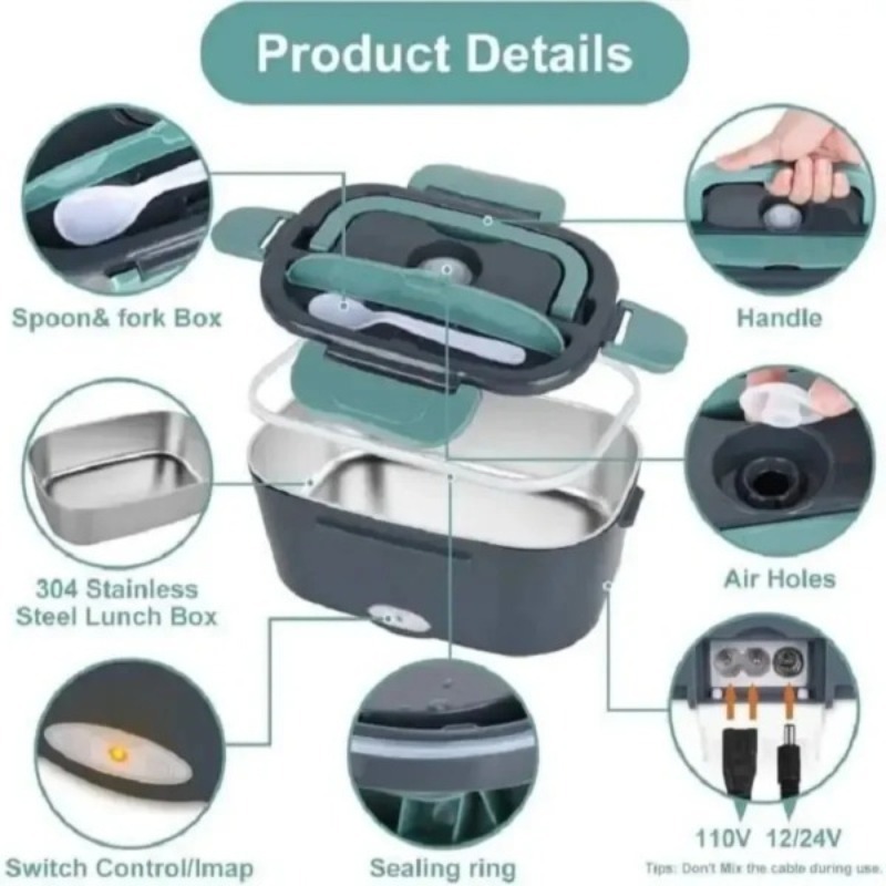 1.5L Electric Lunch Box Food W - Portable Food Warmer のレビューと価格